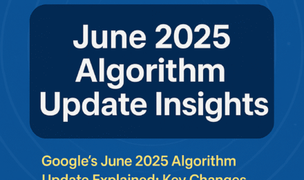 June 2025 Google Algorithm Update infographic by WordsGuru Services highlighting key changes.